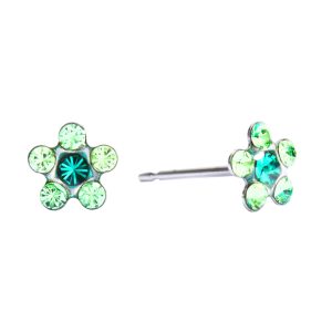 August Peridot / May Emerald Daisy Surgical Stainless Steel