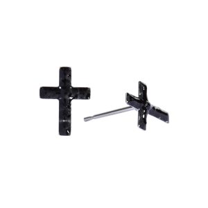 10mm Jet Black Cross Surgical Stainless Steel