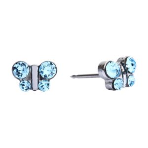 March Aquamarine Butterfly Surgical Stainless Steel