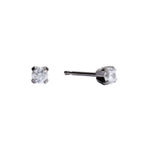 3mm Cubic Zirconia Surgical Stainless Steel