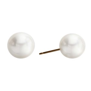 10mm White Pearl Gold Plated over Surgical Stainless Steel