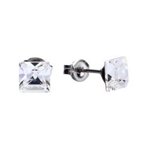 6x6mm Crystal Square Surgical Stainless Steel