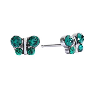 May Emerald Butterfly Surgical Stainless Steel