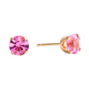 5mm October Rose Gold Plated over Surgical Stainless Steel