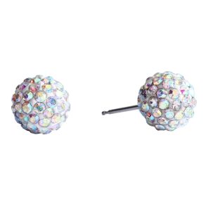 8mm AB Crystal Fireball Surgical Stainless Steel