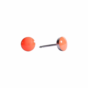 Hot Orange Neon Button Surgical Stainless Steel