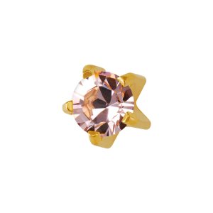 Regular June Alexandrite Tiffany Gold Plated over Surgical Stainless Steel