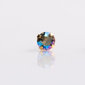 3mm Diamond Shimmer Tiffany Gold Plated over Surgical Stainless Steel