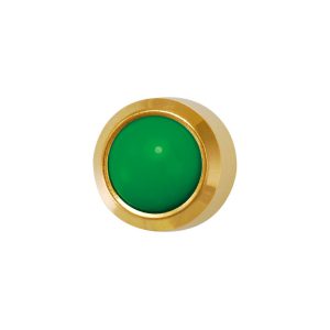 Regular Jade Pearl Bezel Gold Plated over Surgical Stainless Steel
