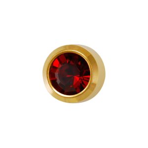Regular January Garnet Bezel Gold Plated over Surgical Stainless Steel