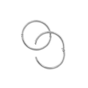 18GA 8mm Smooth Hinged Hoop .925 Sterling Silver