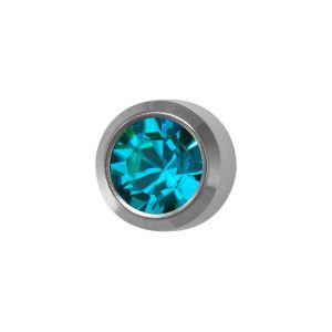 Regular December Blue Zircon Bezel Surgical Stainless Steel
