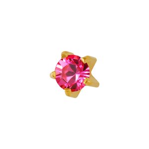 Mini October Rose Tiffany Gold Plated over Surgical Stainless Steel