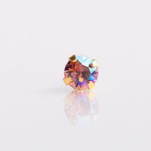 3mm Light Rose Shimmer Tiffany Gold Plated over Surgical Stainless Steel