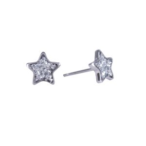 Clear Glitter Star Surgical Stainless Steel
