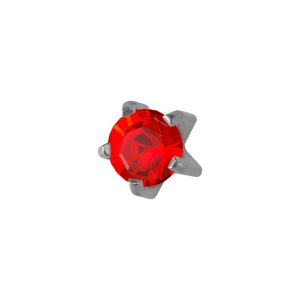 Mini July Ruby Tiffany Surgical Stainless Steel