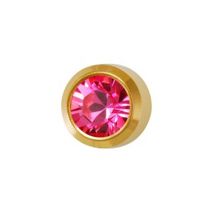 Regular October Rose Bezel Gold Plated over Surgical Stainless Steel