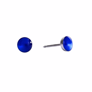 Hot Blue Neon Button Surgical Stainless Steel