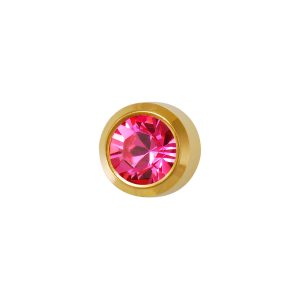 Mini October Rose Bezel Gold Plated over Surgical Stainless Steel