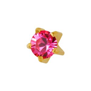 Regular October Rose Tiffany Gold Plated over Surgical Stainless Steel
