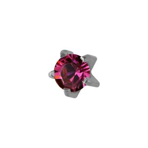 Mini February Amethyst Tiffany Surgical Stainless Steel