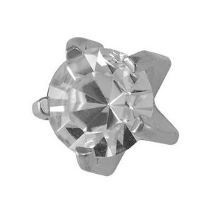 Large Cubic Zirconia Surgical Stainless Steel