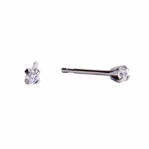 2mm Cubic Zirconia Surgical Stainless Steel