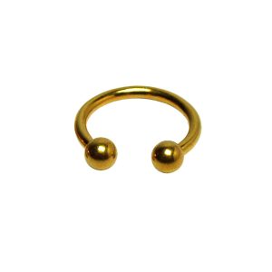 16G 3/8' Multi-Use Circular Gold Plated over Surgical Stainless Steel