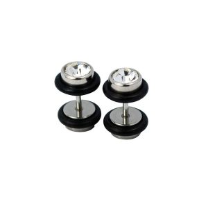 Non-Stretch Crystal Plug Surgical Stainless Steel